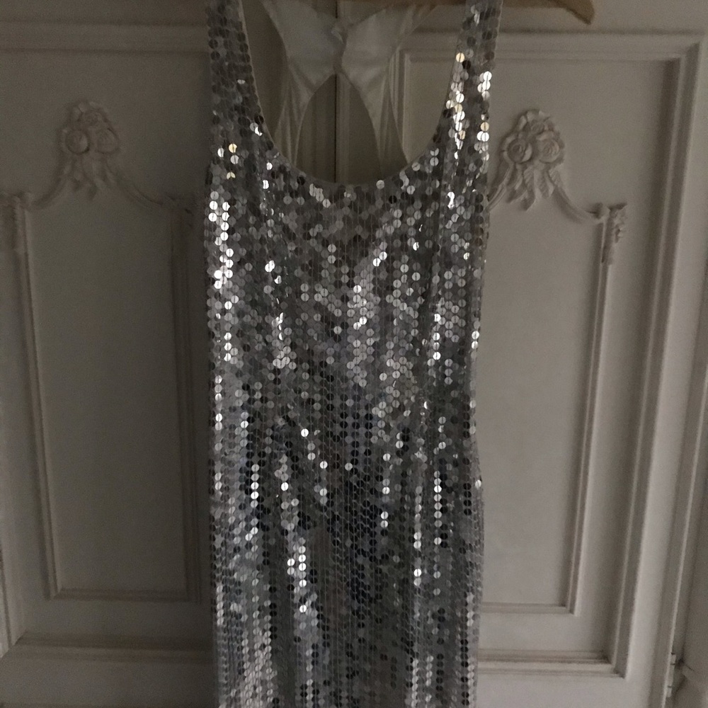 Women’s Size M Silver Sequin Cocktail Dress